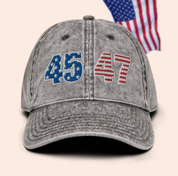 45 47 Vintage Hat, 45 47 Baseball Cap, 45 47 trump hat, 45 MAGA hat, 45 trump cap