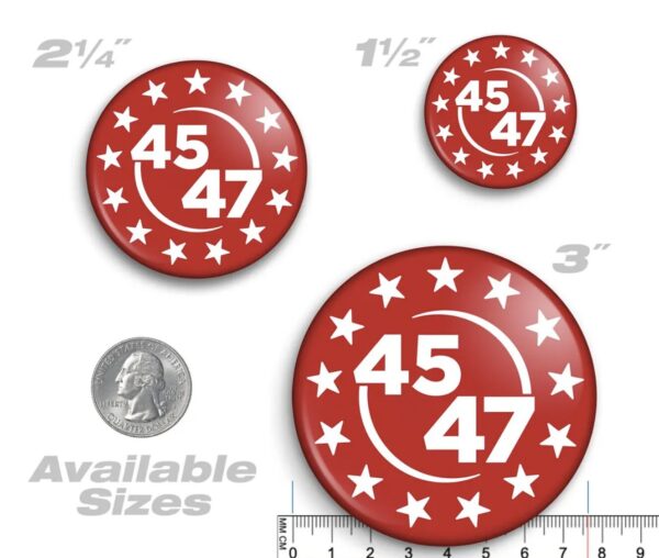 47th President Donald Trump TRUMP VANCE 2024 Button