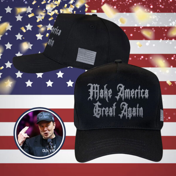 Dark Gothic MAGA Elon Musk's Rally Hat