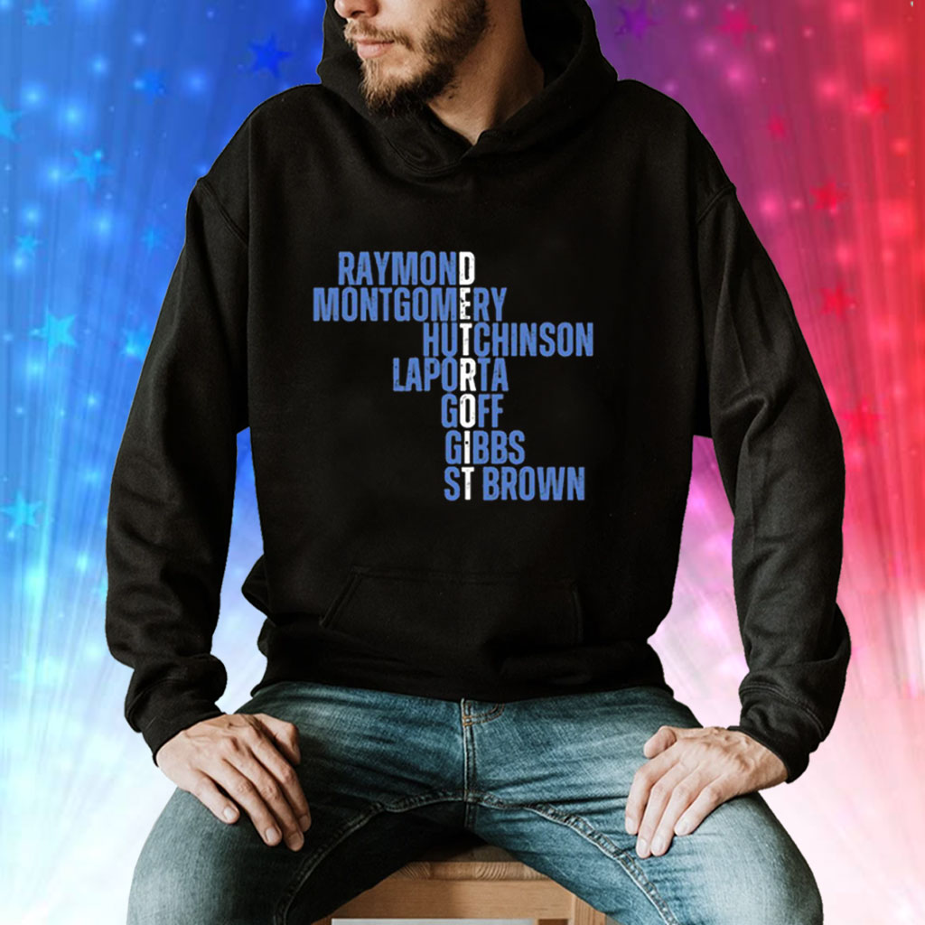Detroit Raymond Montgomery Hutchinson Laporta Goff Gibbs St Brown Shirt
