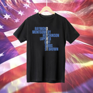Detroit Raymond Montgomery Hutchinson Laporta Goff Gibbs St Brown Shirt