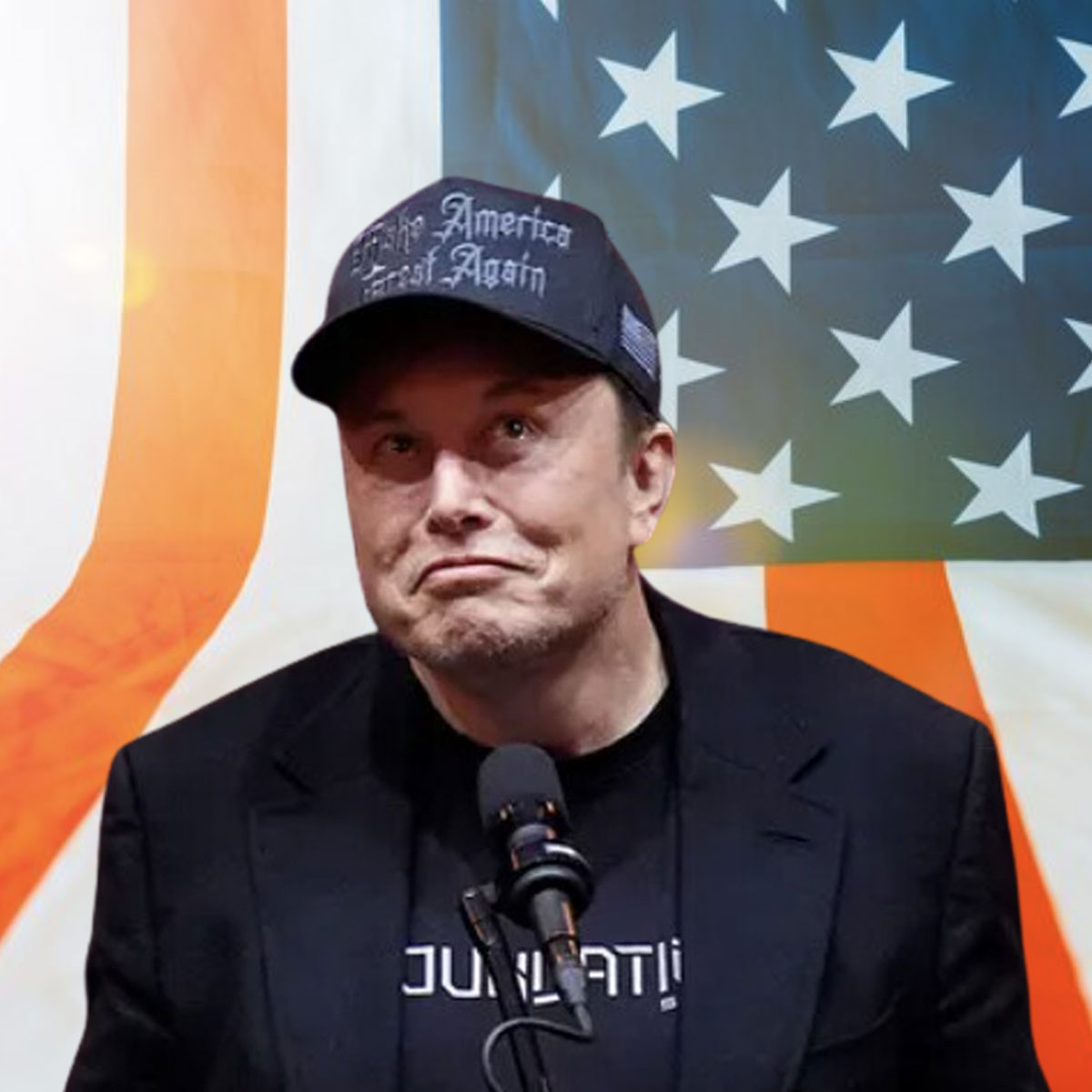 Elon Musk Dark Gothic MAGA Cap