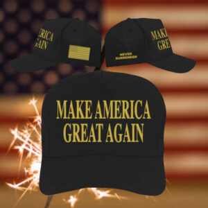 Elon Musk Gold Dark MAGA Hat