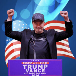 Elon Musk Trump Rally With Dark Gothic MAGA Hat