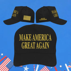 Gold Dark MAGA Hat Trump Gold MAGA Hat Black with Gold Embroidery