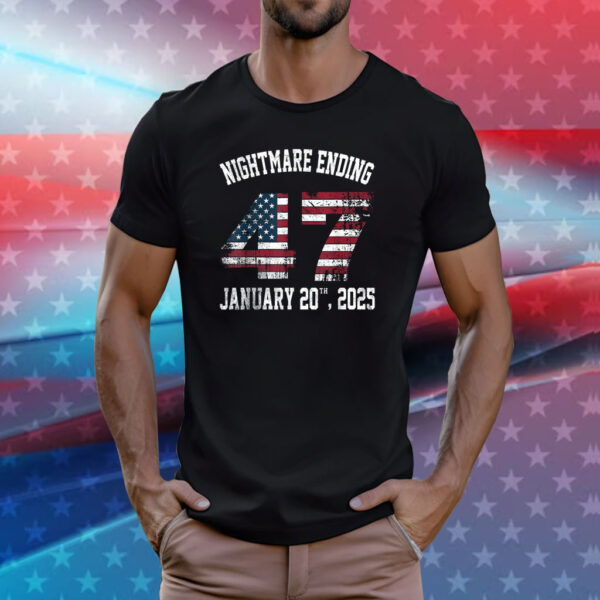 Nightmare Ending January 20th 2025 Funny Pro Trump 2025 Shirt
