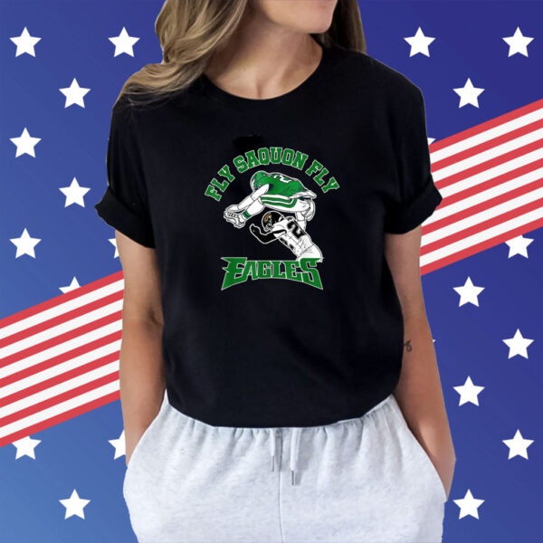 No Look Reverse Hurdle FLY SAQUON FLY Football Barkley Shirt