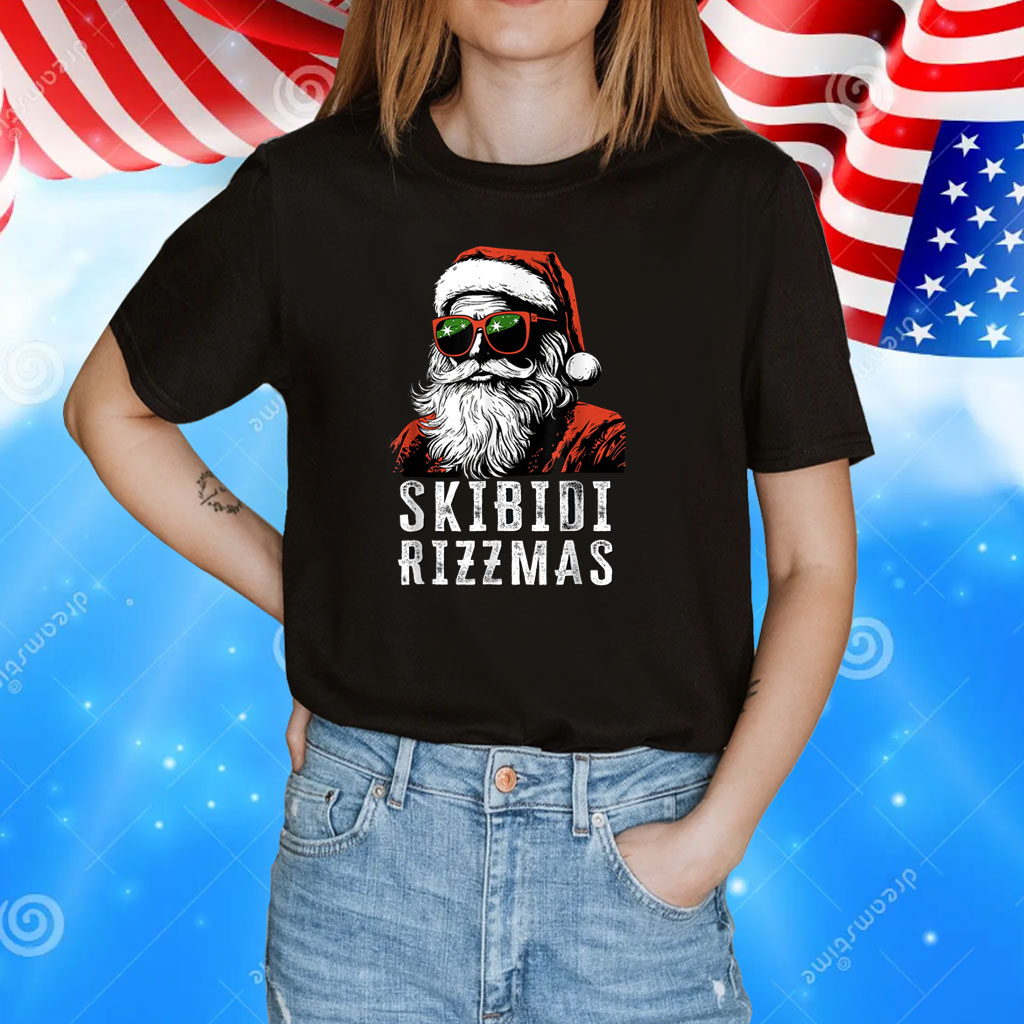 Skibidi Rizzmas Christmas Santa Claus Merry Rizz Mas Sigmas Shirt