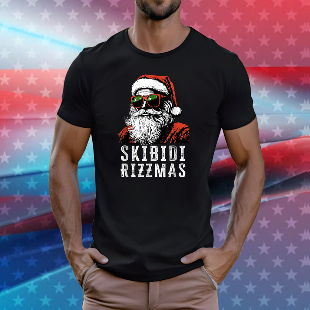 Skibidi Rizzmas Christmas Santa Claus Merry Rizz Mas Sigmas Shirt