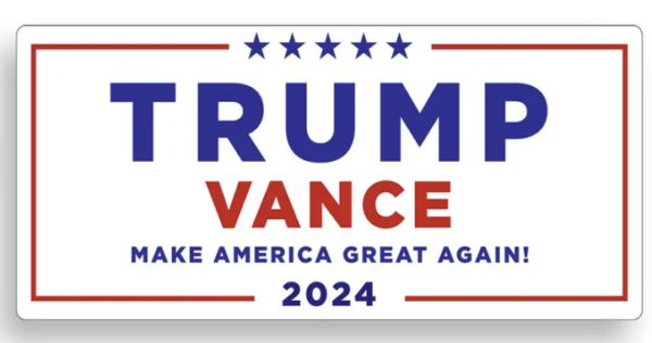 TRUMP VANCE 2024 Bumper Sticker Vinyl Sticker Decal