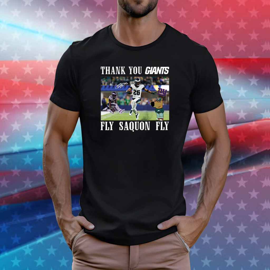 Thank You Giants Fly Saquon Fly Chill Guy Shirt