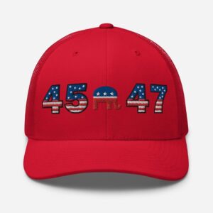 Trump 2024 45 - 47 Hat Republican MAGA Trucker Cap