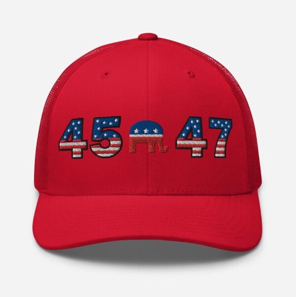 Trump 2024 45 - 47 Hat Republican MAGA Trucker Cap
