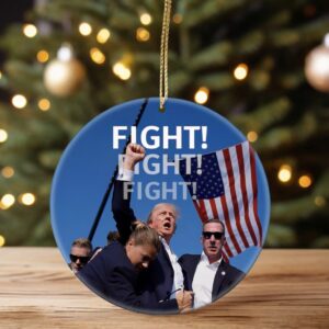 Trump Fight Fight Fight Ornament