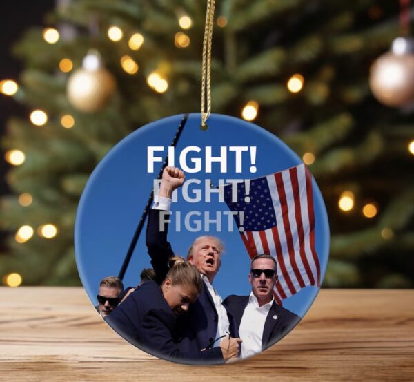 Trump Fight Fight Fight Ornament