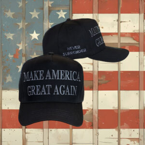 Trump Never Surrender Black MAGA Hat