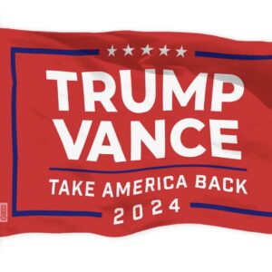 Trump Vance 2024 Election Take America Back Red Flag