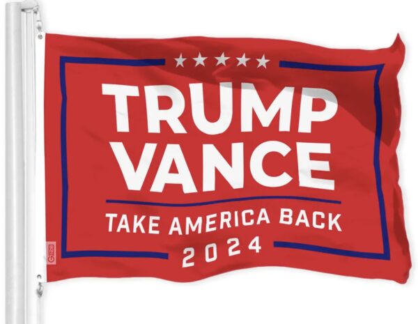 Trump Vance 2024 Election Take America Back Red Flag