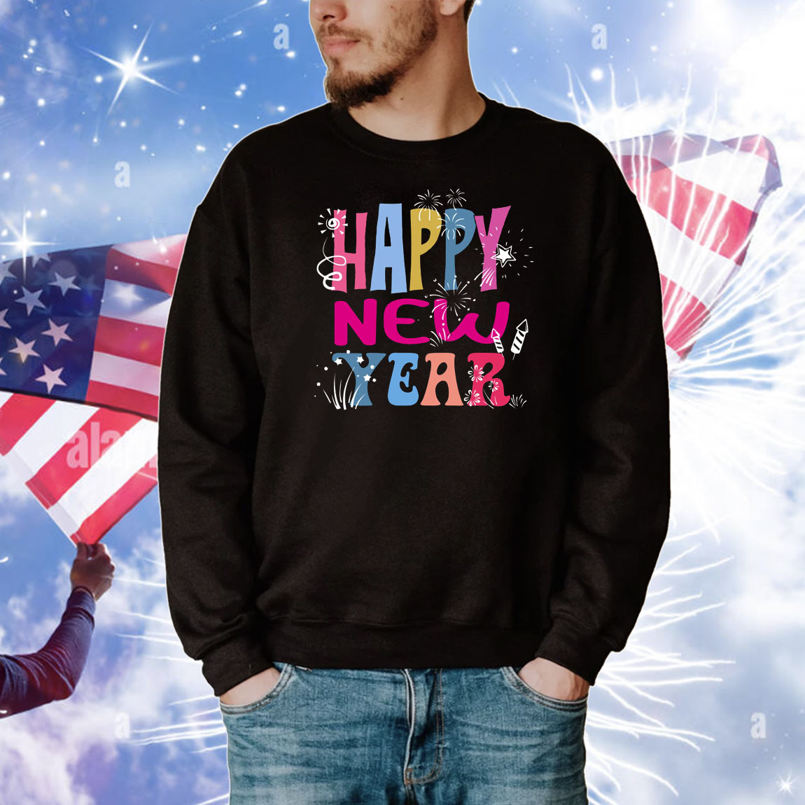 Colorful Happy New Year Trump 2025 T-Shirt