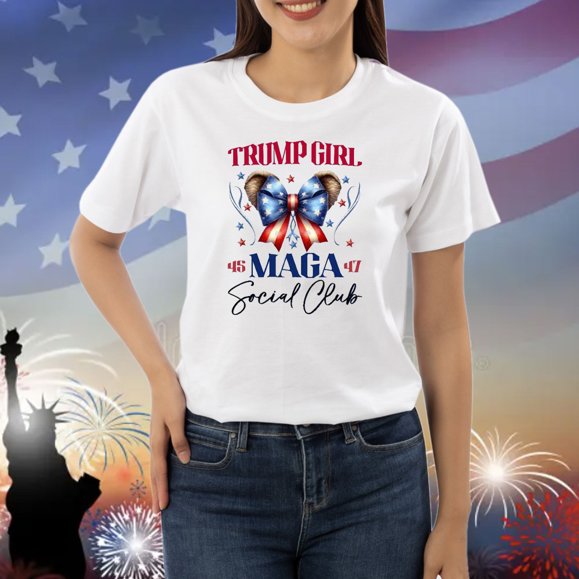 Cute Trump Girl MAGA 45 47 Social Club Shirt