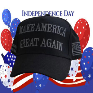 Elon Musk At Trump Dark MAGA Hat