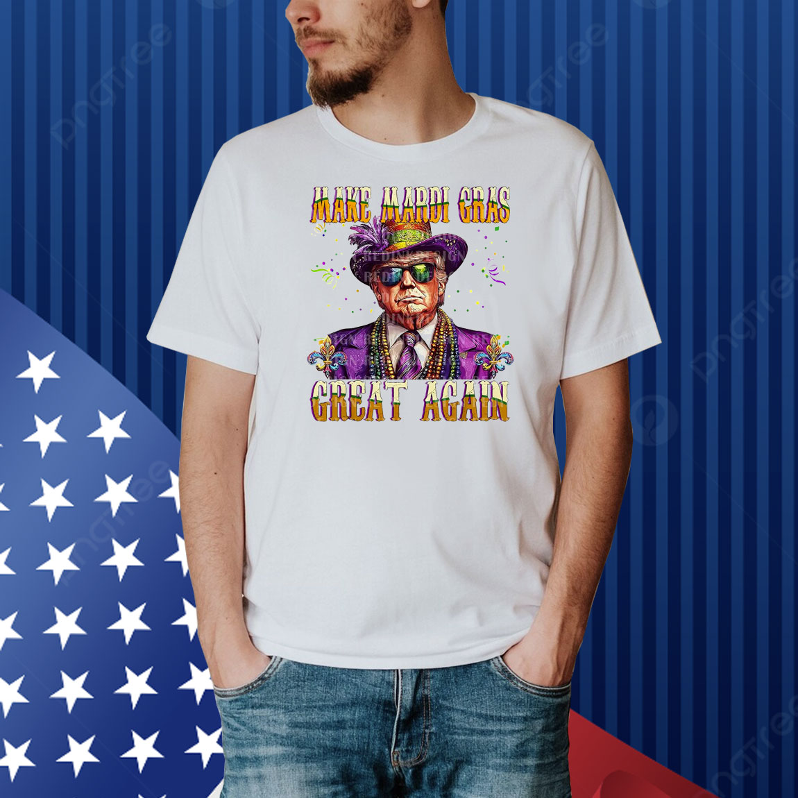 Funny Trump Make Mardi Gras Great Again Shirt