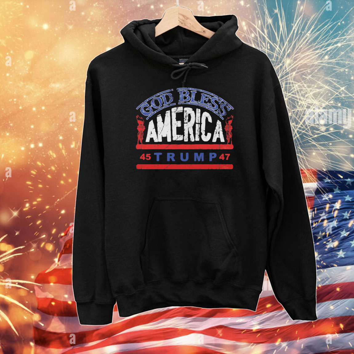 God Bless America Trump 45-47 T-Shirt