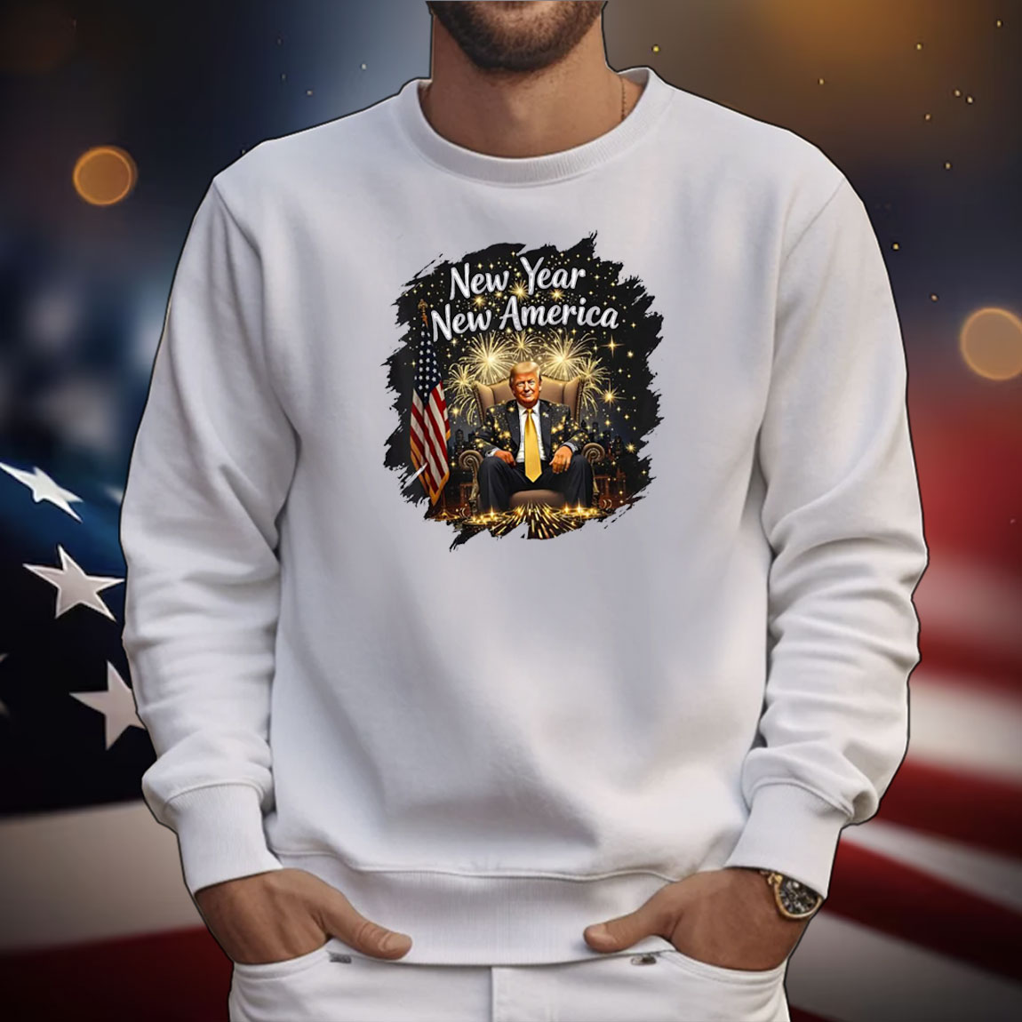 New Year New America Happy New Year Party 2025 Trump T-Shirt