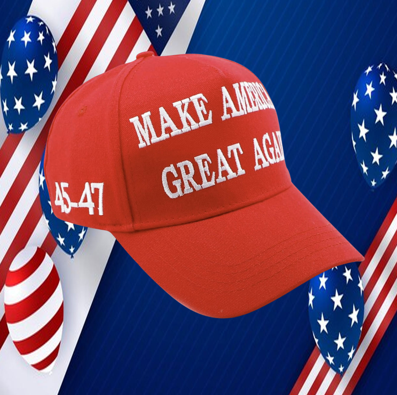 Trump 2024 45-47 MAGA Hat
