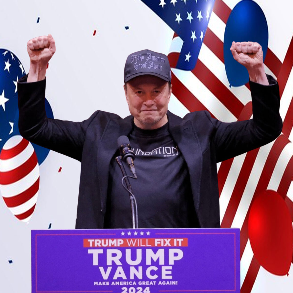 Trump 2024 Dark Goth Gothic MAGA Hat