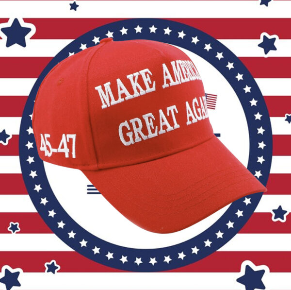 Trump 45-47 2024 USA Embroidered Make America Great Again Cap