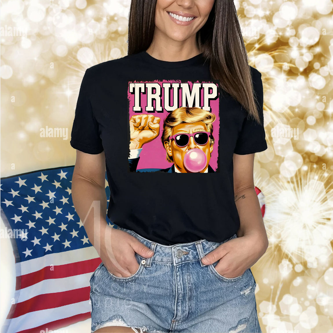 Trump Blowing Bubble Gum Shirt