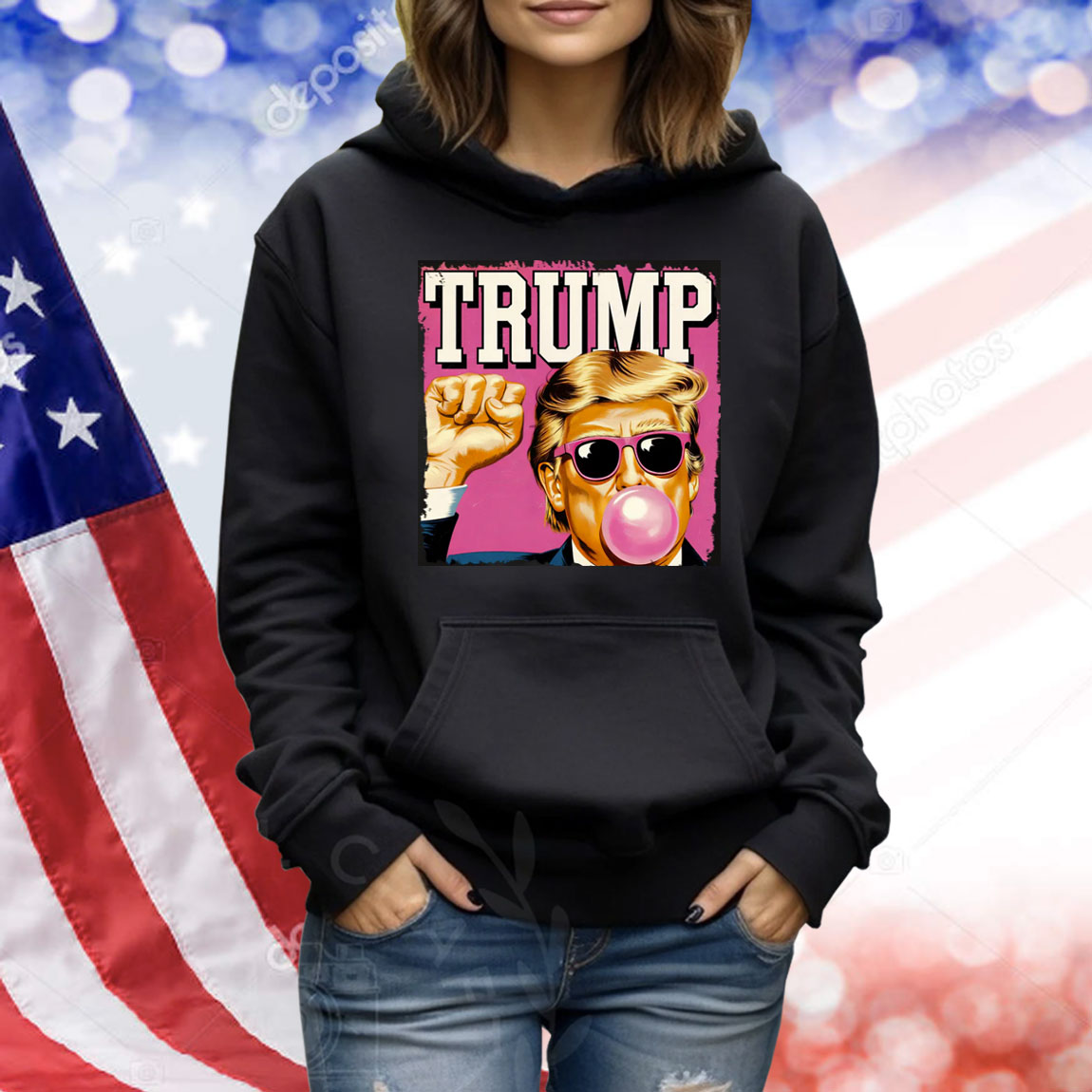 Trump Blowing Bubble Gum Shirt