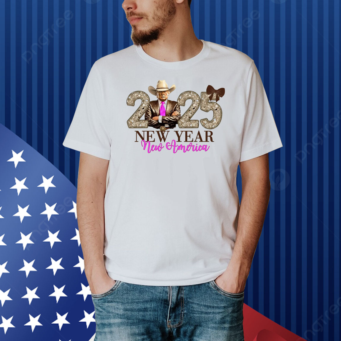 Trump Cowboy 2025 New Year New America Shirt