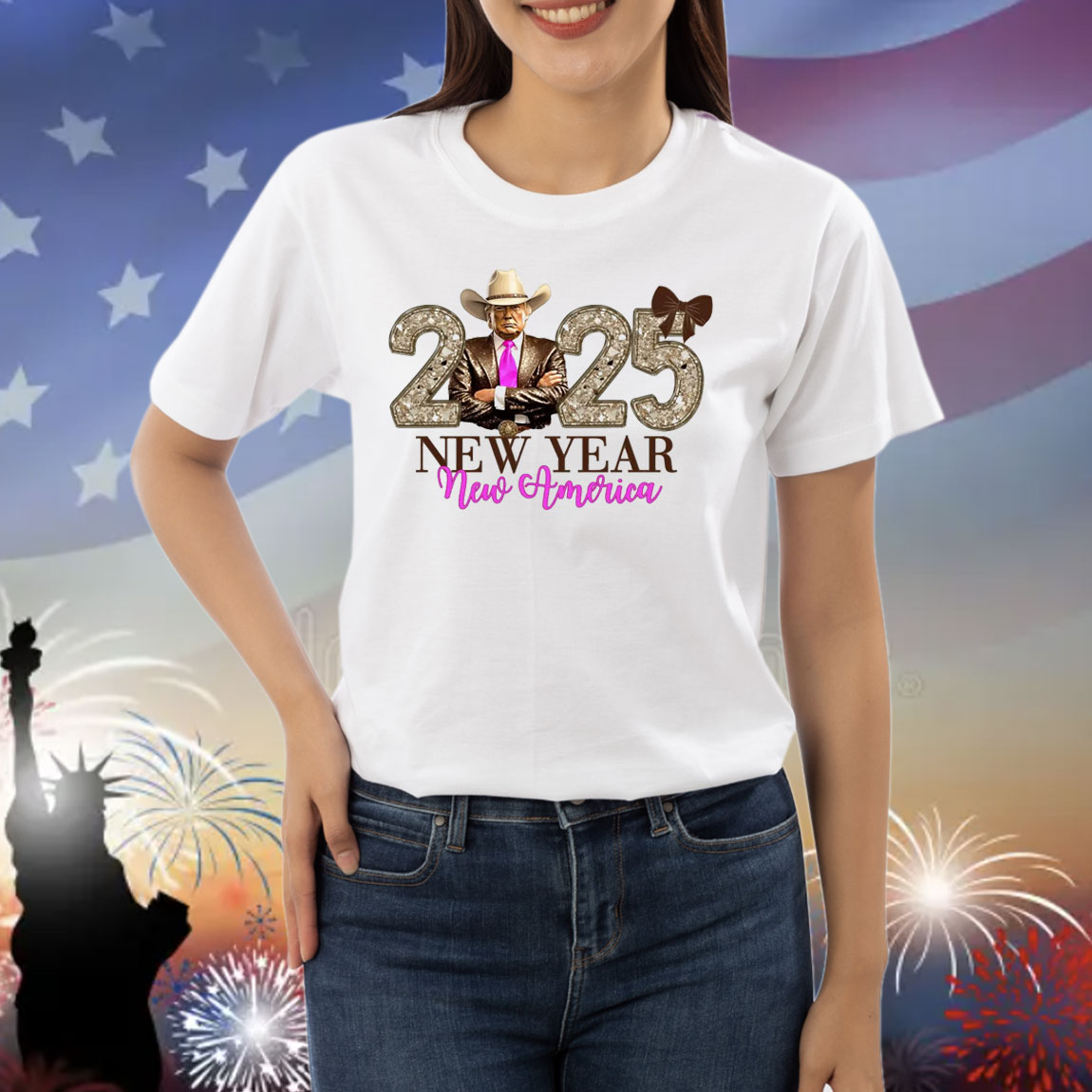 Trump Cowboy 2025 New Year New America Shirt