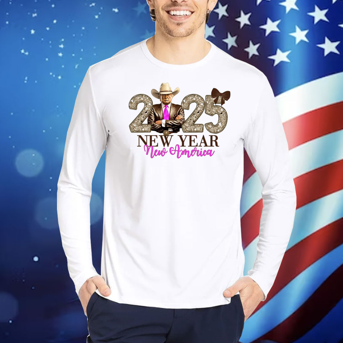 Trump Cowboy 2025 New Year New America Shirt