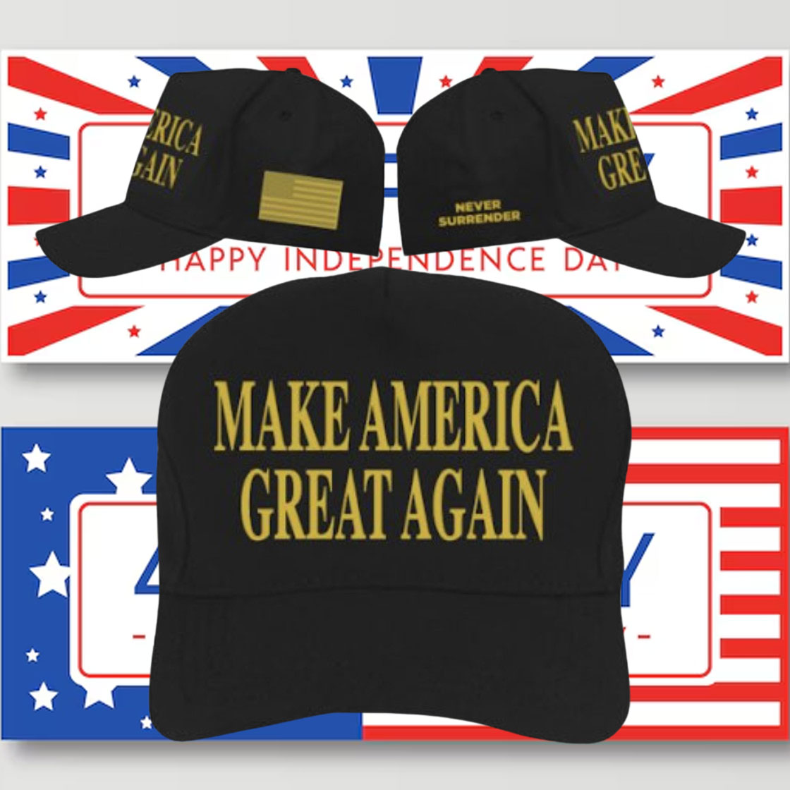 Trump Dark MAGA Make America Great Again Embroidered Hat