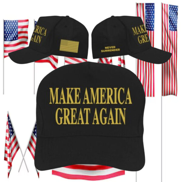 Trump Gold Dark MAGA Cap