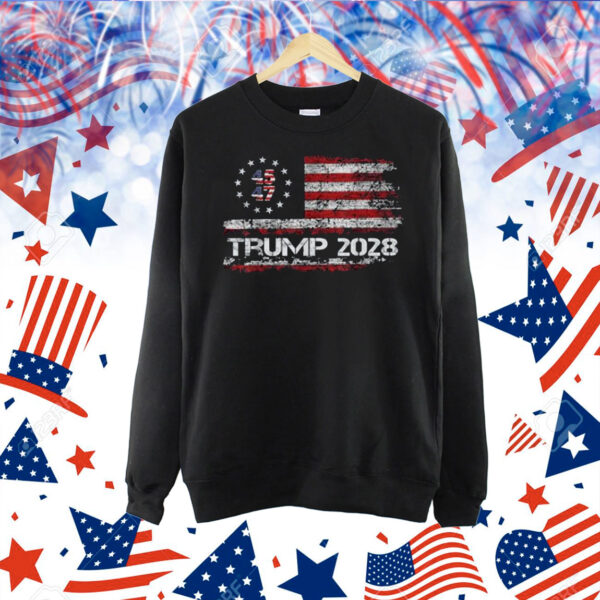 2028 45 47 Donald Trump American Flag Vintage Shirt