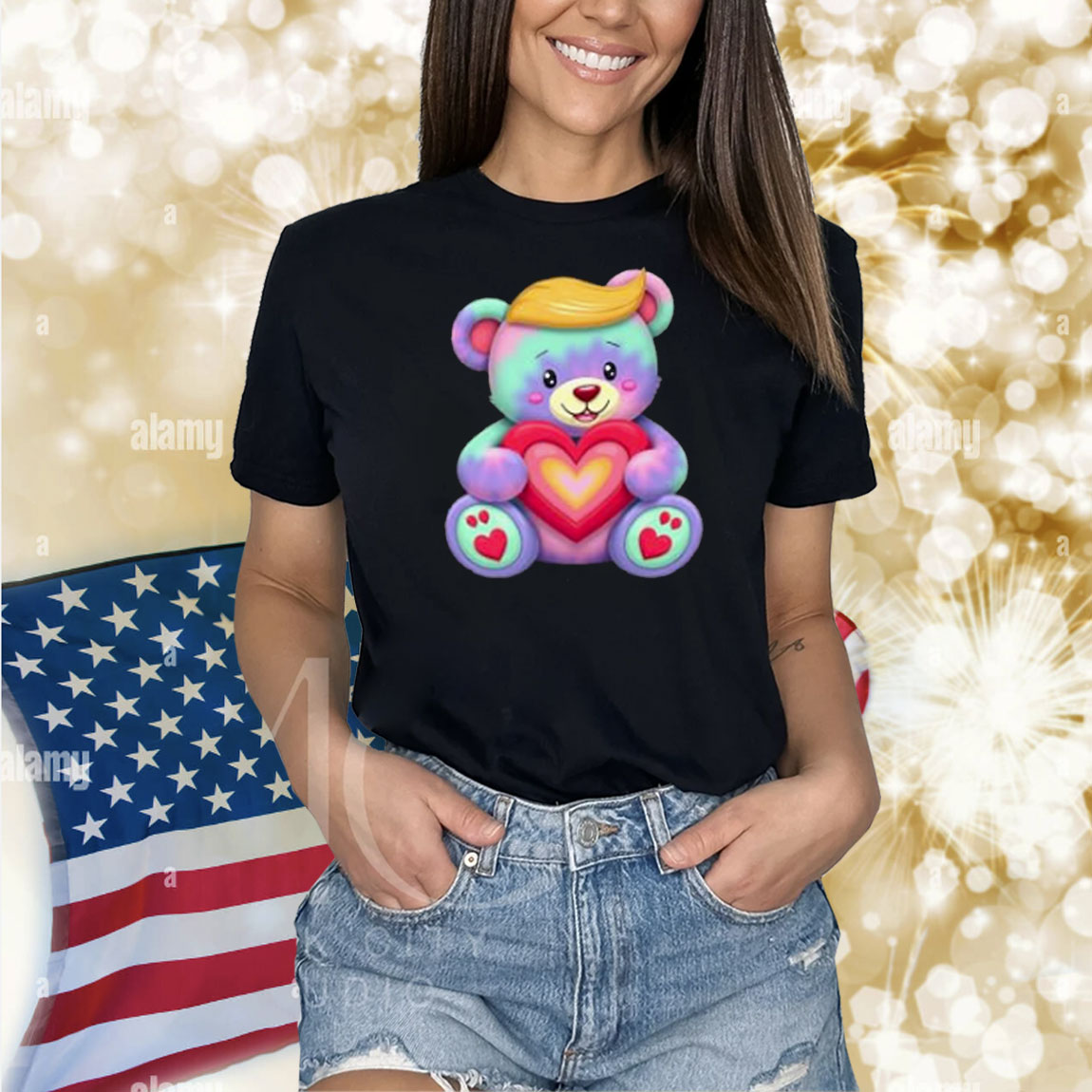 Baby Panda Trump Funny Heart Trump Is My Valentine Day Premium Shirt
