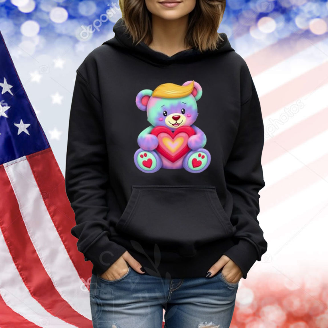 Baby Panda Trump Funny Heart Trump Is My Valentine Day Premium Shirt