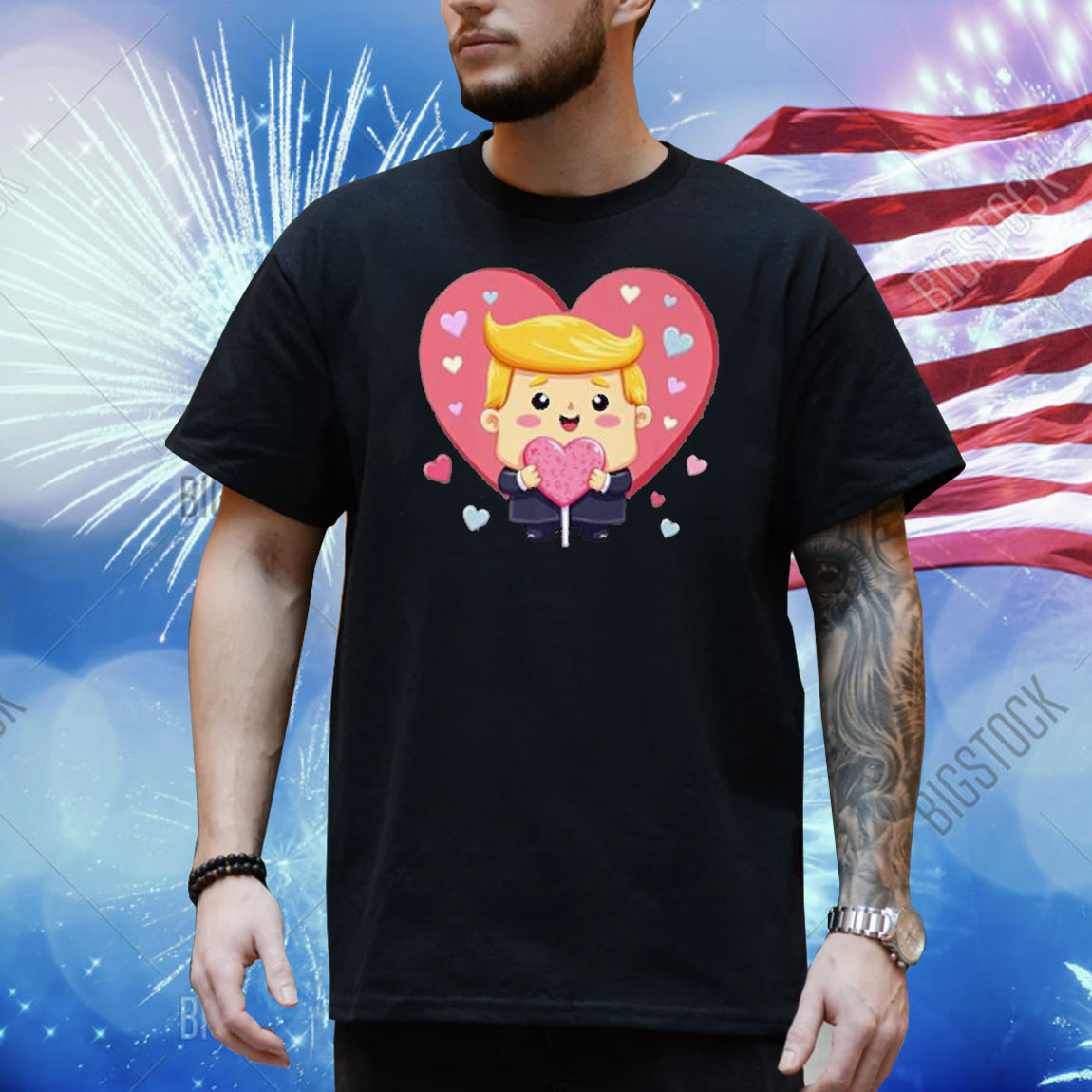 Baby Trump Funny Heart Trump Is My Valentine Day Design Premium Shirt