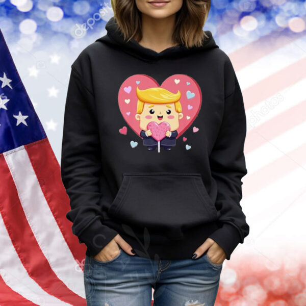 Baby Trump Funny Heart Trump Is My Valentine Day Design Premium Shirt