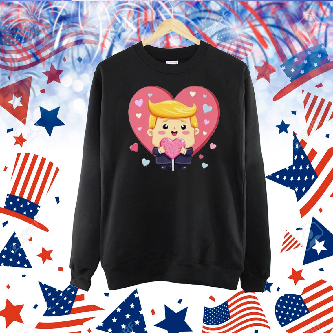Baby Trump Funny Heart Trump Is My Valentine Day Design Premium Shirt