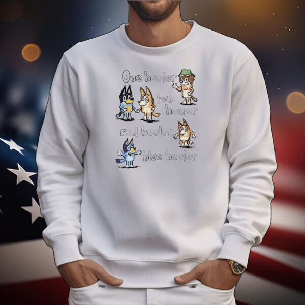 Bandit Heeler and Chilli Heeler one heeler two heeler red heeler blue heeler T-Shirt