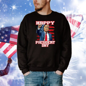 Donald Trump Happy Presidents Day American Flag history T-Shirt