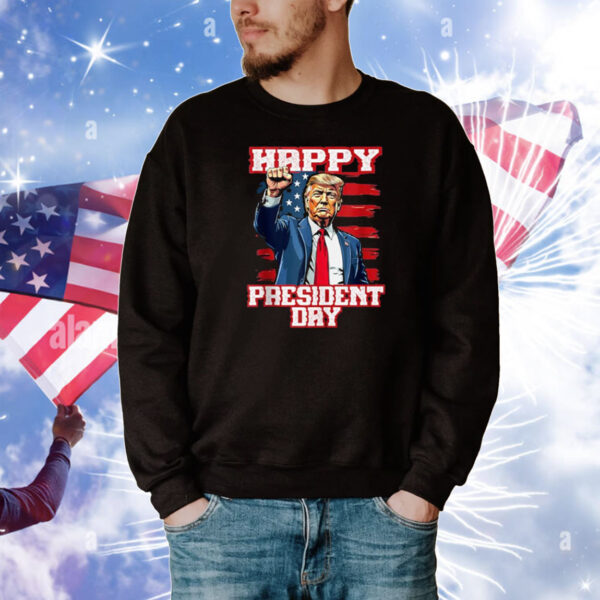 Donald Trump Happy Presidents Day American Flag history T-Shirt