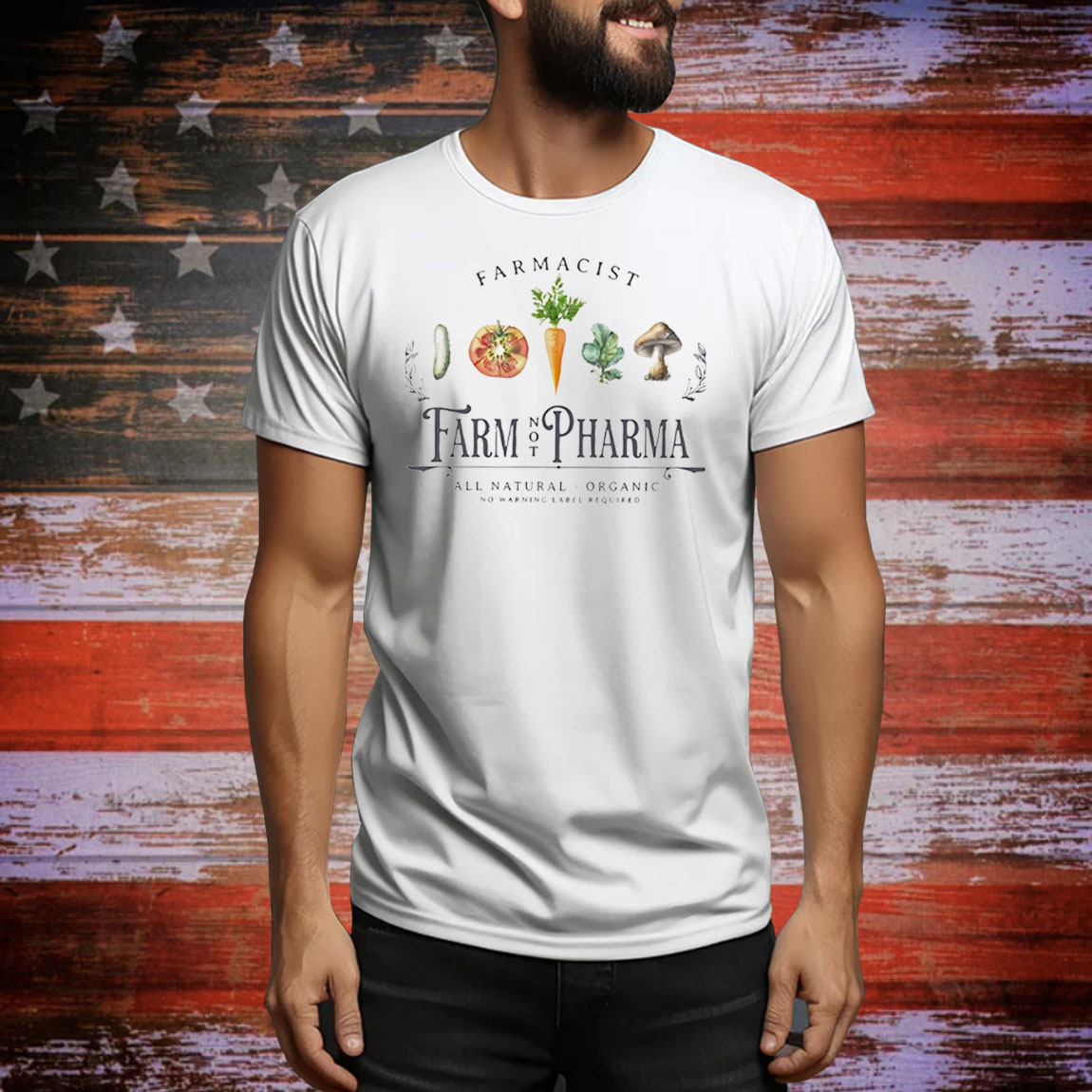 Farm not pharma best gift for gardening lover gardening Tee Shirt