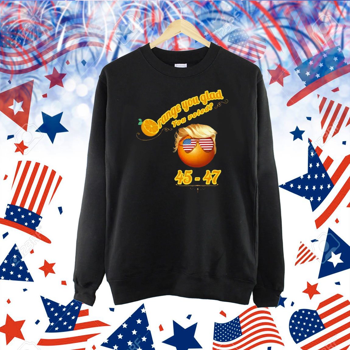 Funny Orange You Glad You Voted? Trump 45-47 Shirt