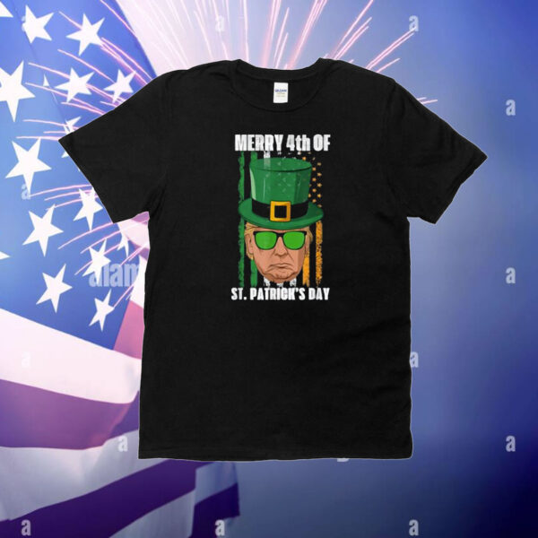 Funny Trump Merry 4th Of St Patrick's Day T-Shirt